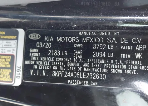 3KPF24AD6LE232630